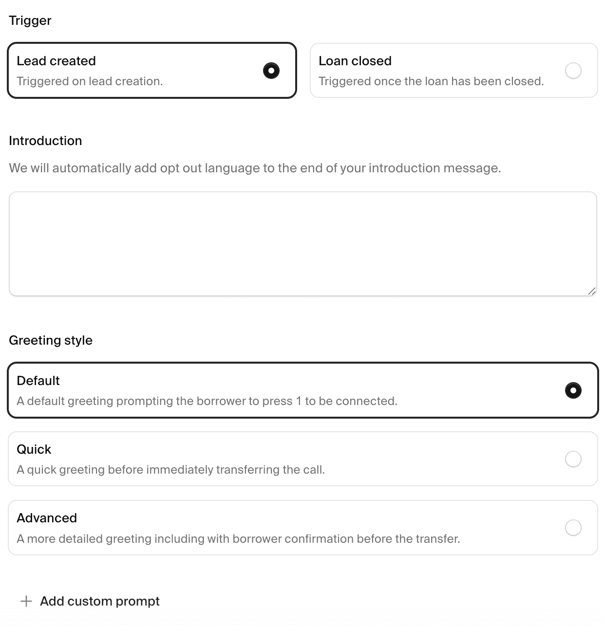 Intro Setting