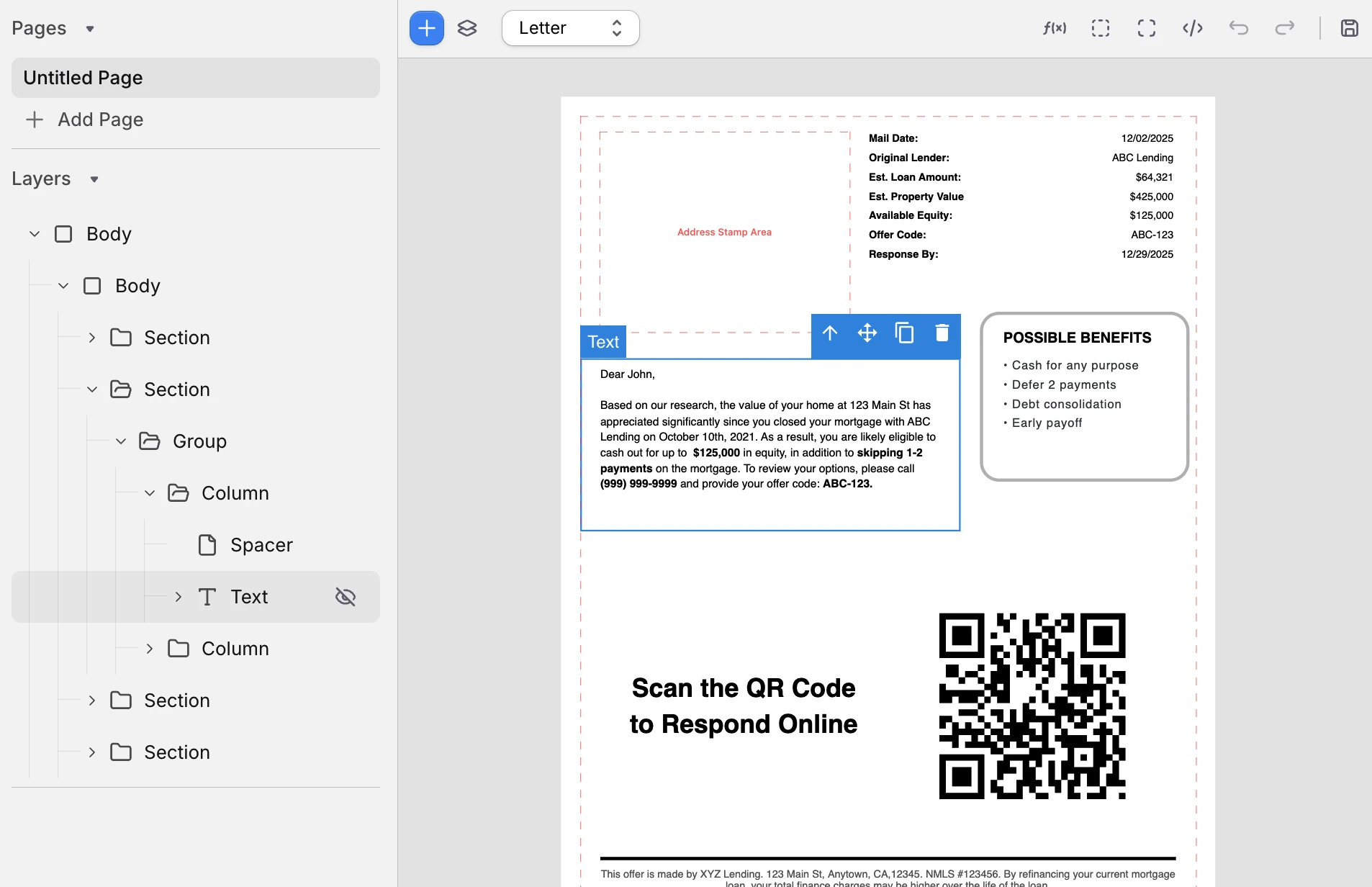 Direct Mail Template